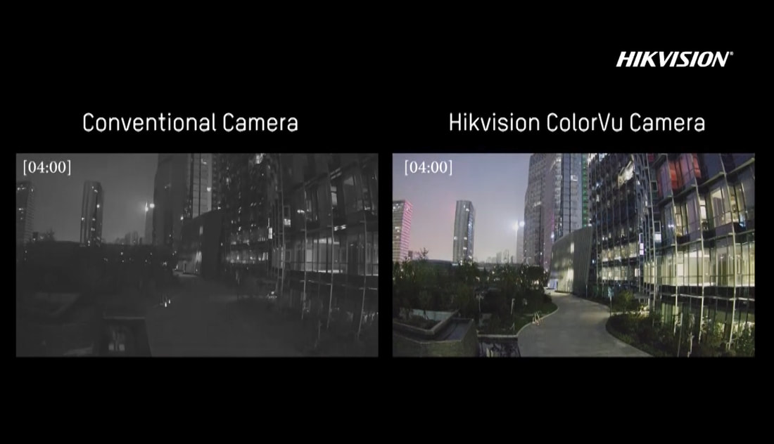 Hikvision Colorvu kamera porovnanie reálneho obrazu s bežnou kamerou